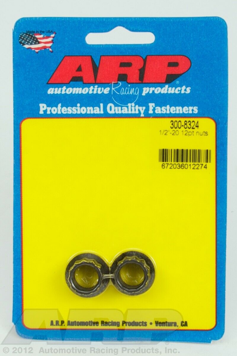 ARP 300-8324 Black 1/2-20 12pt nut kit