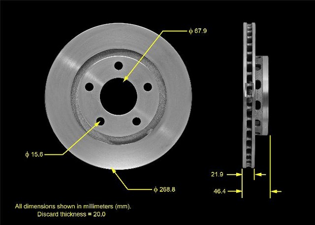 Bendix PRT5573 BENDIX Disc Brake Rotor For 00-03 Audi A8 Quattro