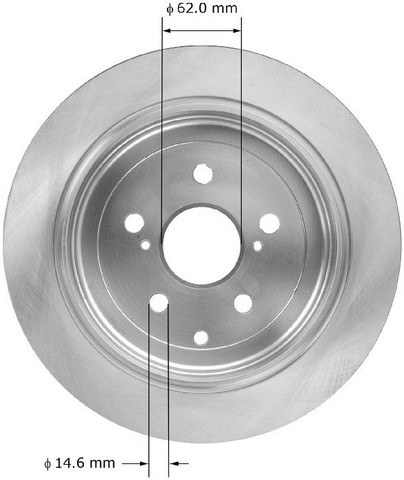 Bendix PRT6001 BENDIX Disc Brake Rotor For 10-20 Highlander RX350 RX450h Sienna