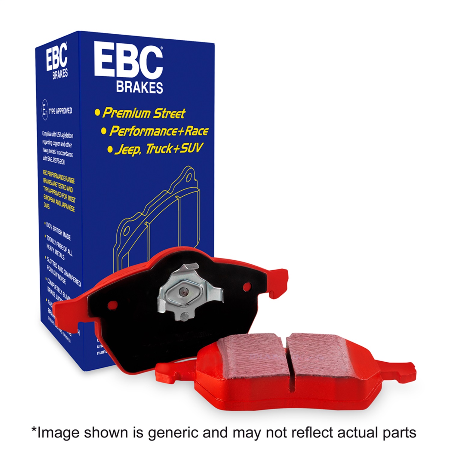 EBC Redstuff Rear Brake Pads | 2014-2016 Maserati Ghibli 3.0L Twin Turbo (330)