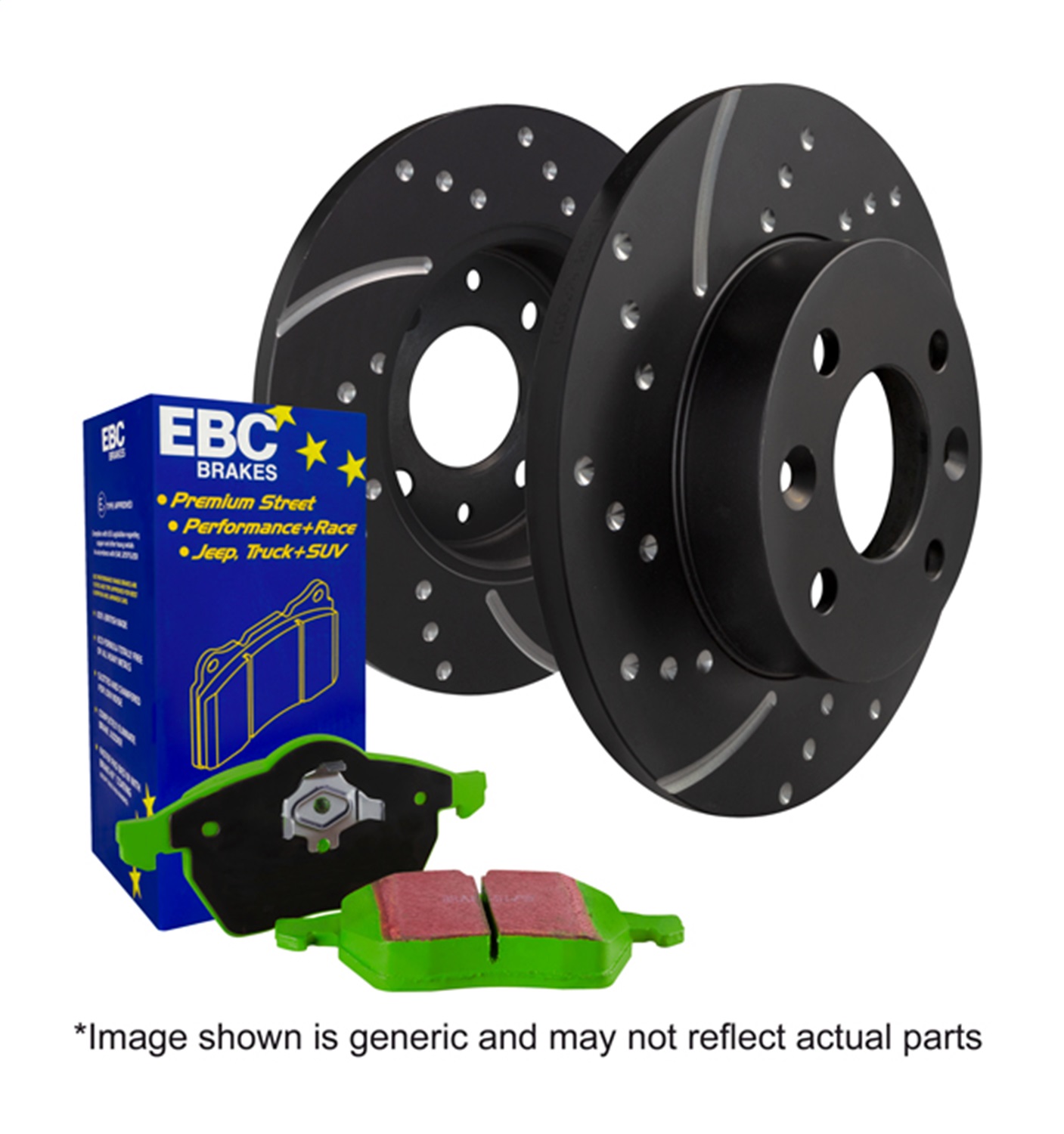 EBC Brakes S10KF1760 S10 Kits Greenstuff 2000 and GD Rotors Fits 12-13 500