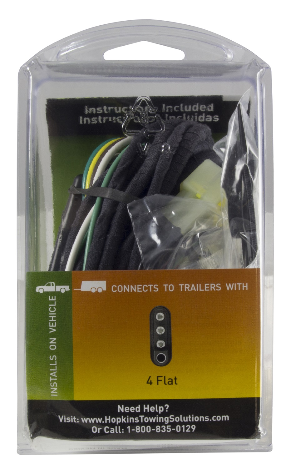 Hopkins Towing Solution 43315 Plug-In Simple Vehicle To Trailer Wiring Harness